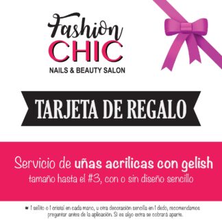 Tarjeta de regalo de uñas acrílicas con Gelish