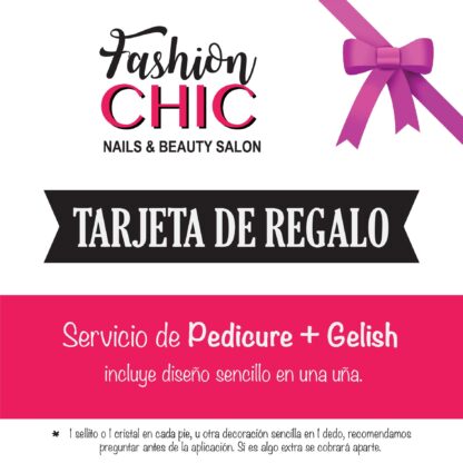 Tarjeta de regalo de pedicure SPA con Gelish